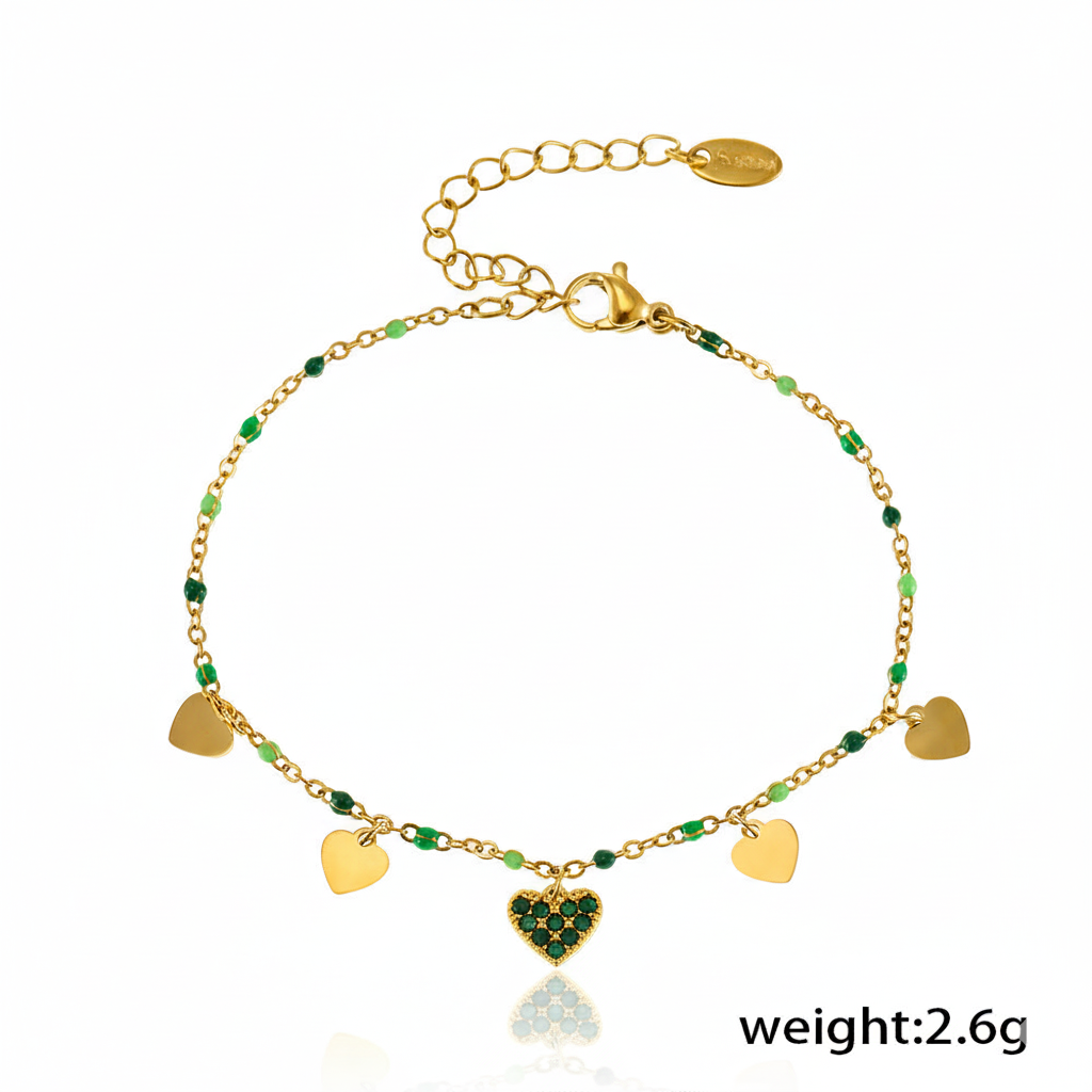 Bracelet Cœur Perlé