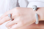 Bracelet Panthère Femme – Manchette Sertie de Zircons en Acier Inoxydable Doré, Argenté ou Or Rose
