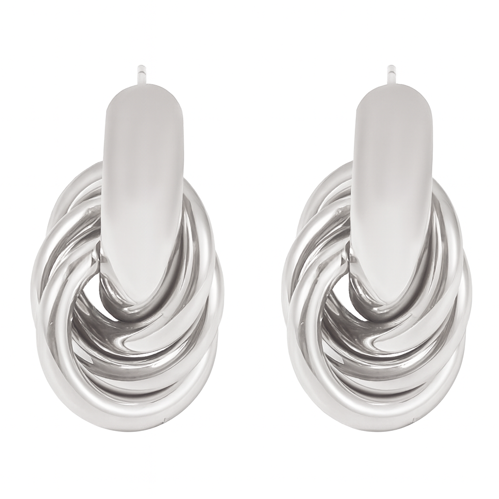 Boucles d’oreilles nœud torsadé Doré ou Argenté