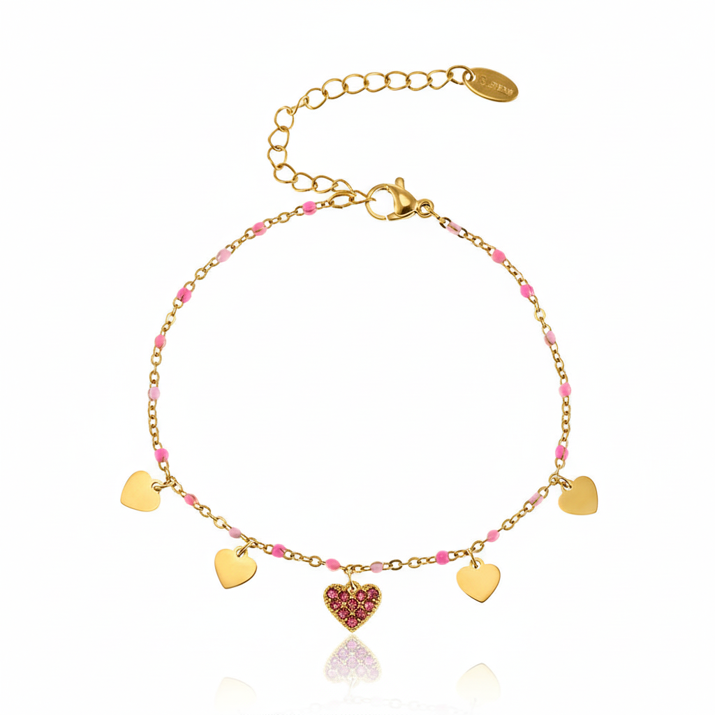 Bracelet Cœur Perlé