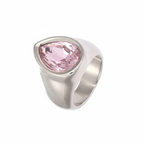 Bague en Acier Inoxydable et Zircon