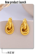 Boucles d’oreilles nœud torsadé Doré ou Argenté