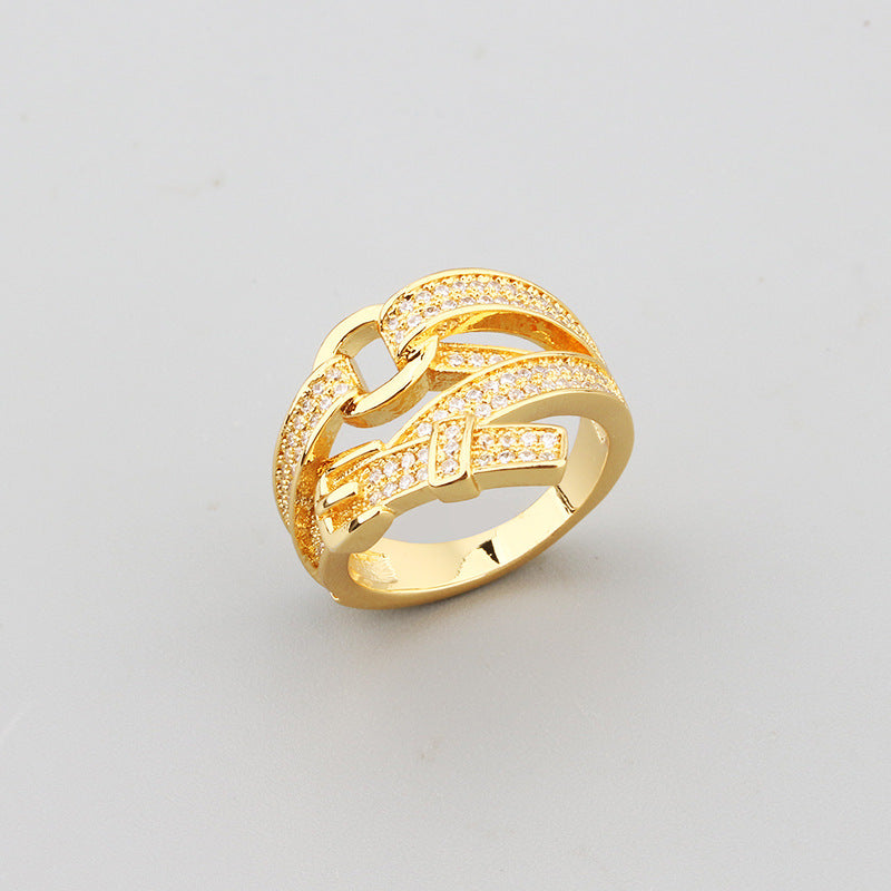 Bijou Femme Luxe Léger – Bracelet Ceinture Doré avec Cristaux