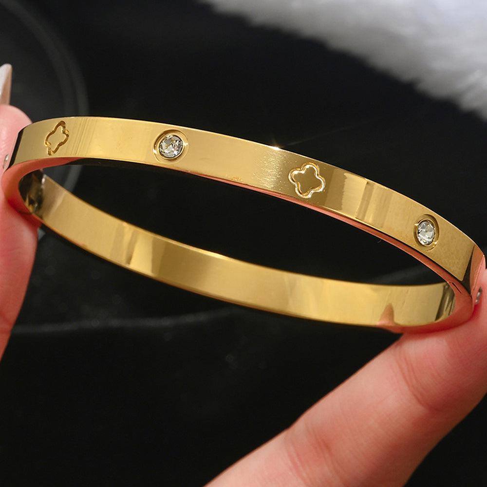 Bracelets Mode Chic  Acier Inoxydable Plaqué Or/Argent