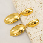 Boucles doreilles Lys d'Or  Acier inoxydable plaqué or 18K, design rétro français