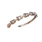 Bracelet Femme en Acier Inoxydable – Plaqué Or 18K avec Zircons Étincelants