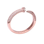 Bracelet Large Clou Acie doré à l'or fin serti de zircon