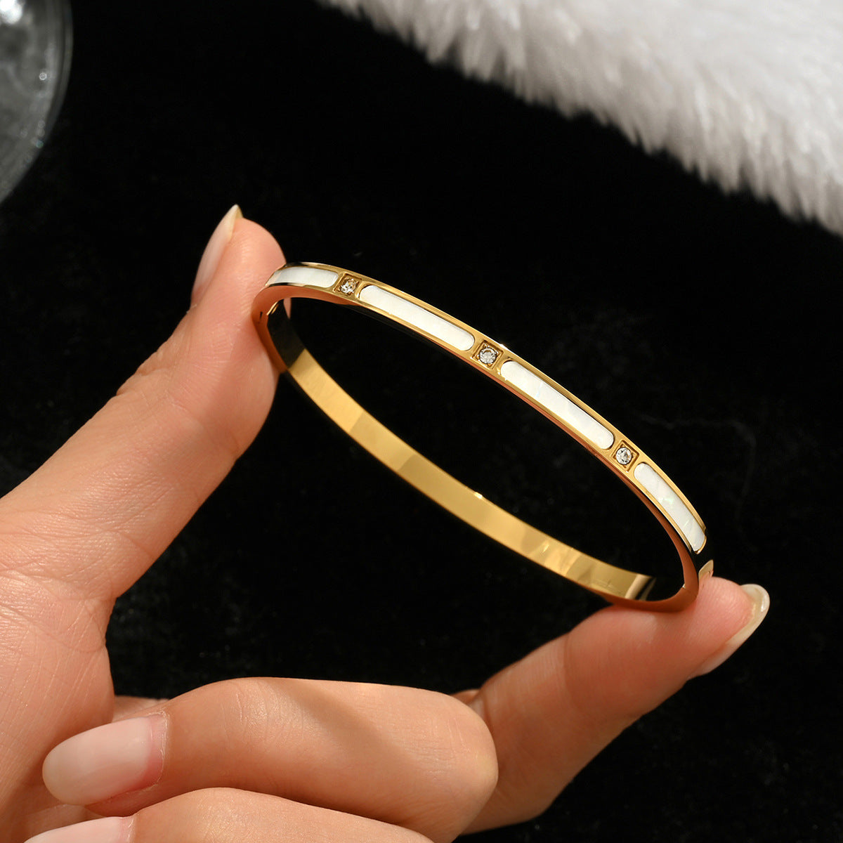 Bracelets Mode Chic  Acier Inoxydable Plaqué Or