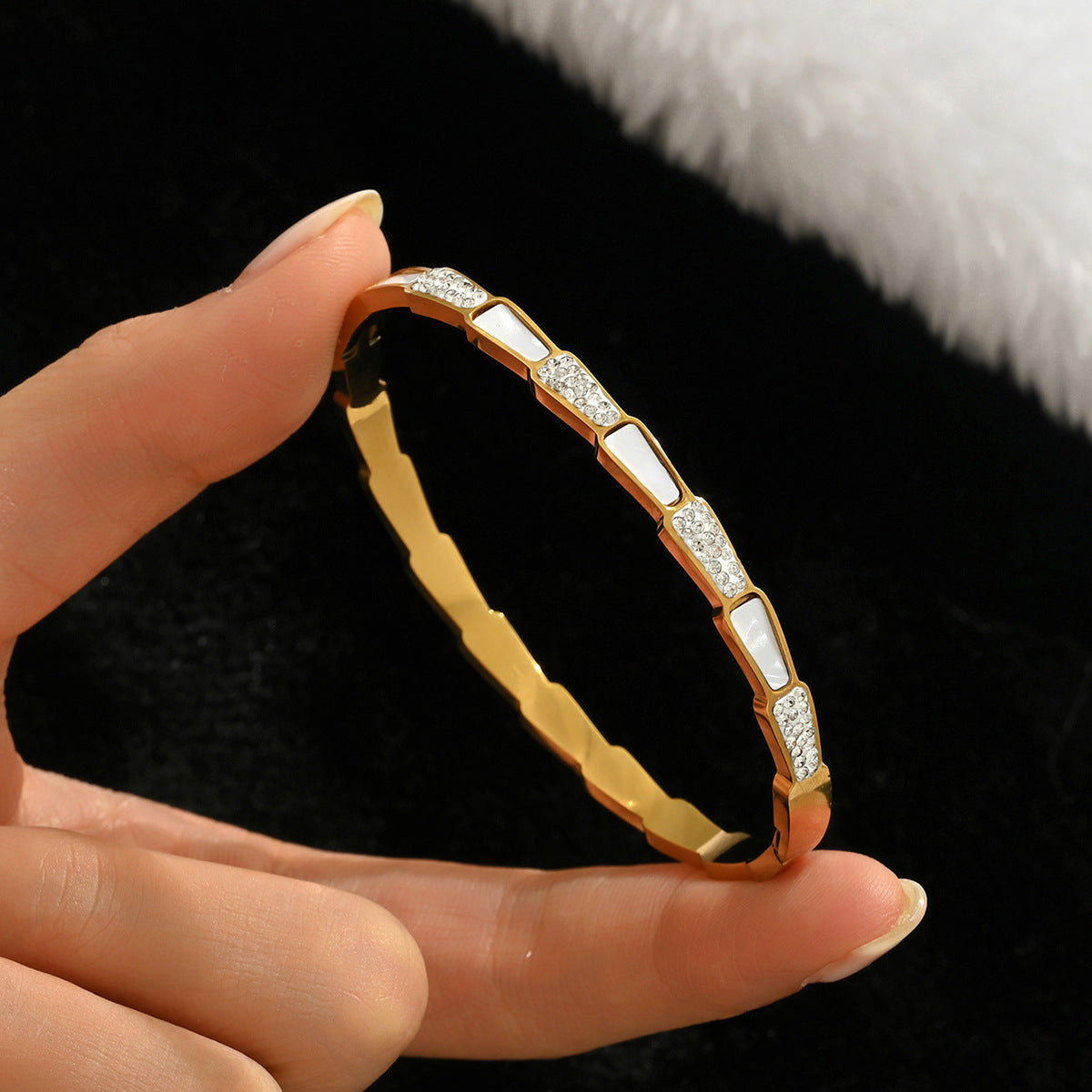 Bracelets Mode Chic  Acier Inoxydable Plaqué Or