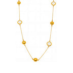 Collier Long Doré Enigma Super Flash  Verre Tchèque & Acier Inoxydable 18K