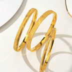 Bracelet Luxe Rigide Motifs Orientaux Gravés