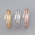 Bracelet Femme en Acier Inoxydable Sertis de Zircons – Disponible en Doré, Argenté ou Or Rose