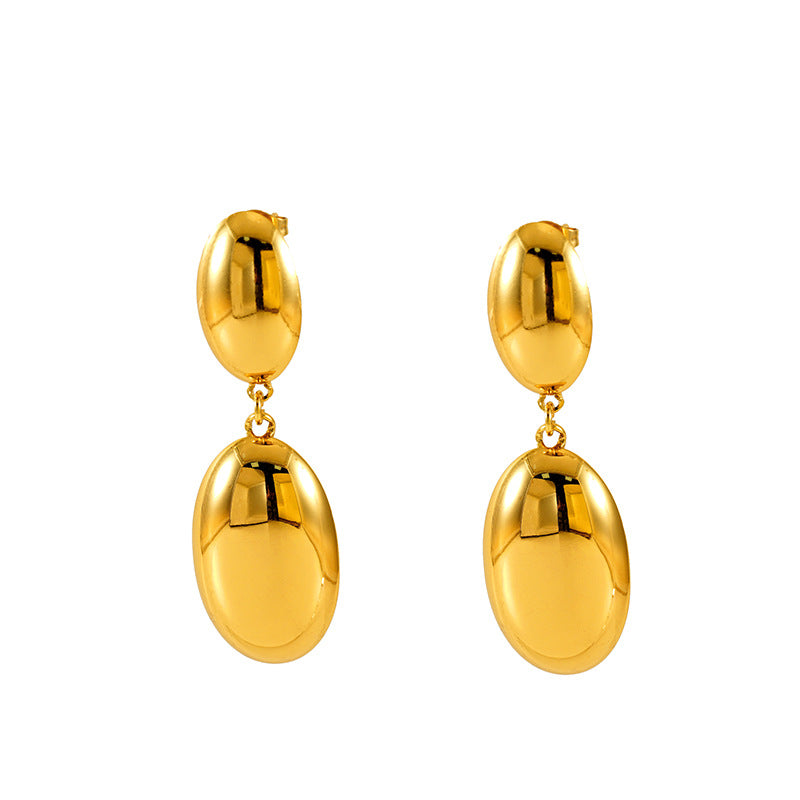 Boucles doreilles Lys d'Or  Acier inoxydable plaqué or 18K, design rétro français