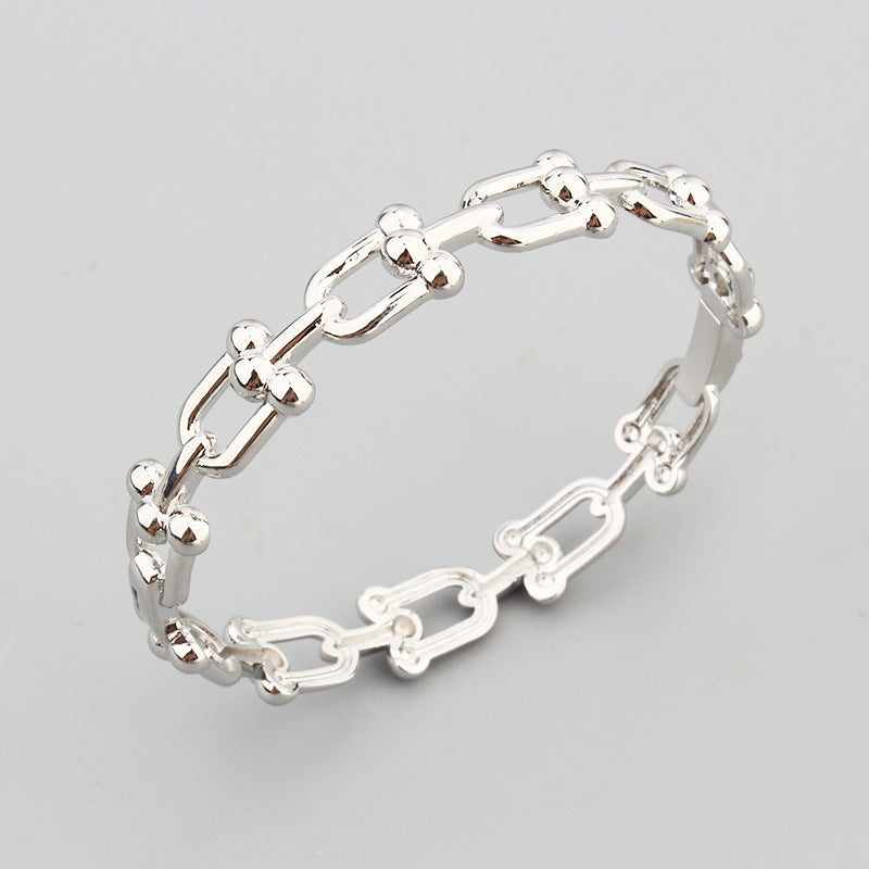 Bracelet Maillons Élégant – Acier Inoxydable Doré Tendance