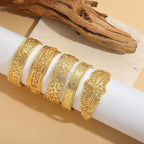 Bracelet Manchette Doré Ajouré Femme – Acier Inoxydable, Différents Modèles