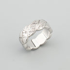 Bague Femme en Acier Inoxydable  Motif Losange avec Zircons, Doré/Argenté/Or Rose