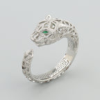 Bracelet Panthère Femme – Manchette en Acier Inoxydable Doré, Argenté ou Or Rose