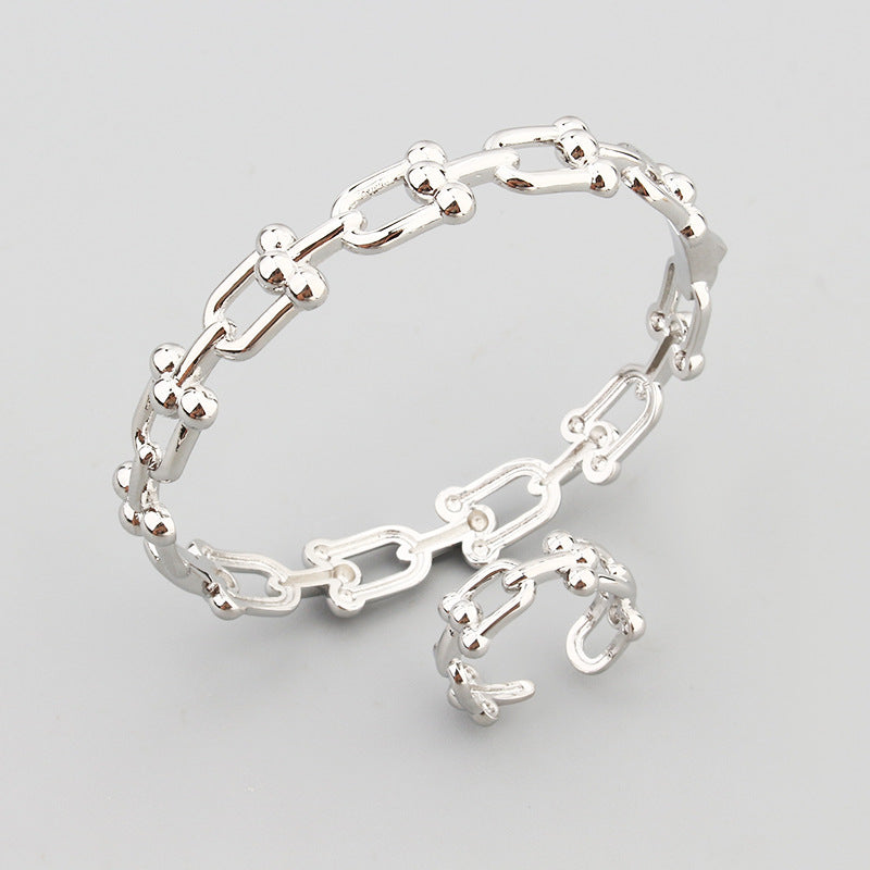 Bracelet Maillons Élégant – Acier Inoxydable Doré Tendance