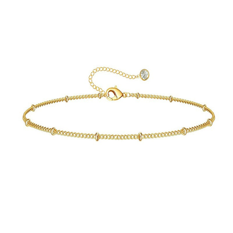 bracelets dorés en acier inoxydable  Chaînes délicates et tendance | Bijoux femme élégants | Cadeau mode polyvalent