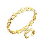 Bracelet Maillons Élégant – Acier Inoxydable Doré Tendance