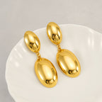 Boucles doreilles Lys d'Or  Acier inoxydable plaqué or 18K, design rétro français