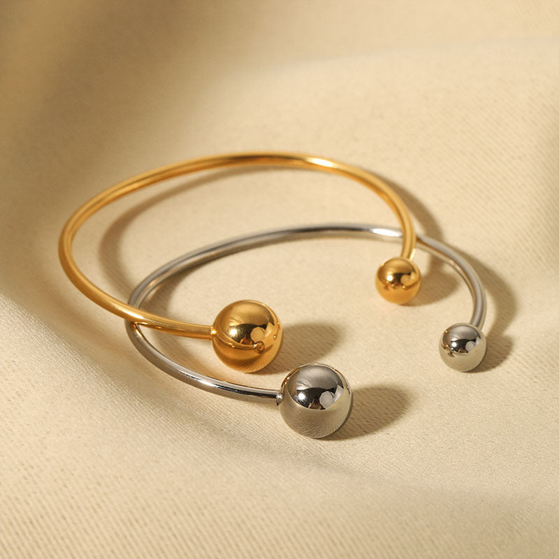 Bracelet Vintage en Acier Inoxydable  Version Or & Argent  Bijou Haut de Gamme Femme