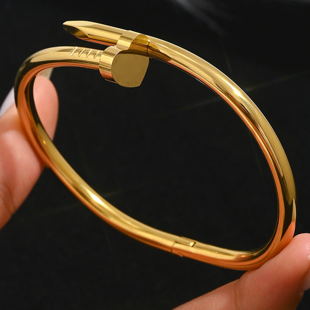 Bracelets Mode Chic  Acier Inoxydable Plaqué Or/Argent