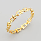 Bracelet Maillons Élégant – Acier Inoxydable Doré Tendance