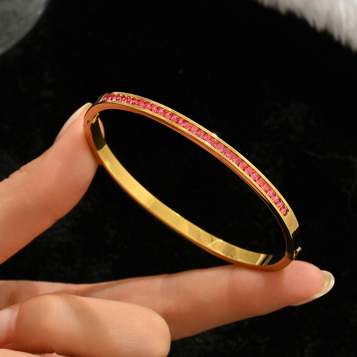 Bracelets Mode Chic  Acier Inoxydable Plaqué Or