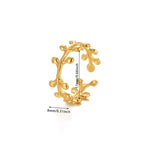 Bague femme feuillage ouverte  Acier inoxydable plaqué or ou argent