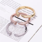 Bracelet Large Clou Acie doré à l'or fin serti de zircon