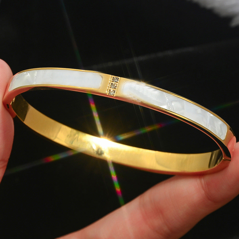 Bracelets Mode Chic  Acier Inoxydable Plaqué Or/Argent