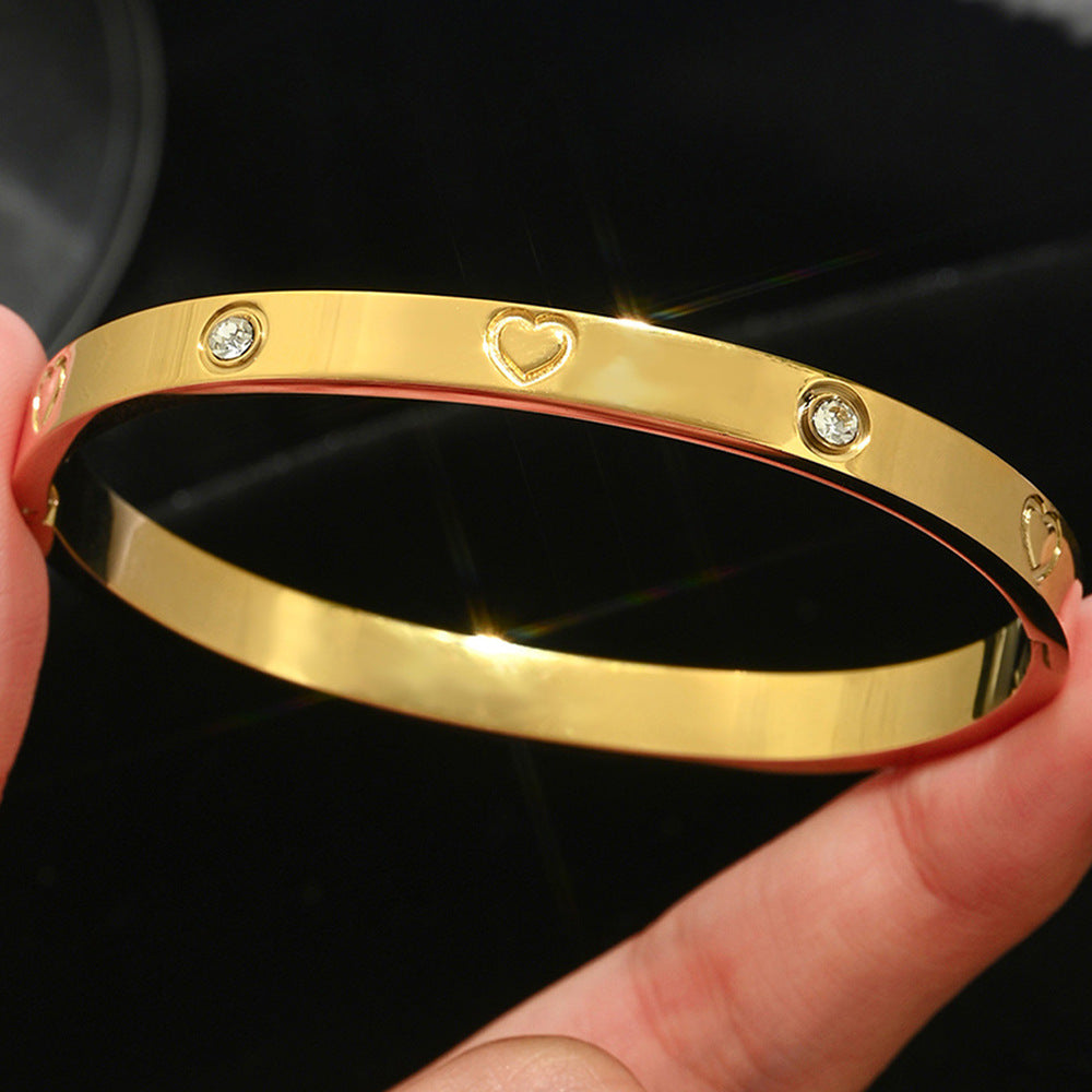 Bracelets Mode Chic  Acier Inoxydable Plaqué Or/Argent