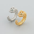 Bracelet Panthère Femme – Manchette en Acier Inoxydable Doré, Argenté ou Or Rose