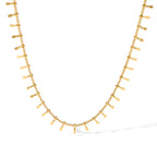 Collier à Pampilles en Acier Inoxydable Plaqué Or 18K  Chaîne Clavicule