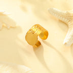 Bague avec breloque en acier inoxydable ajustable