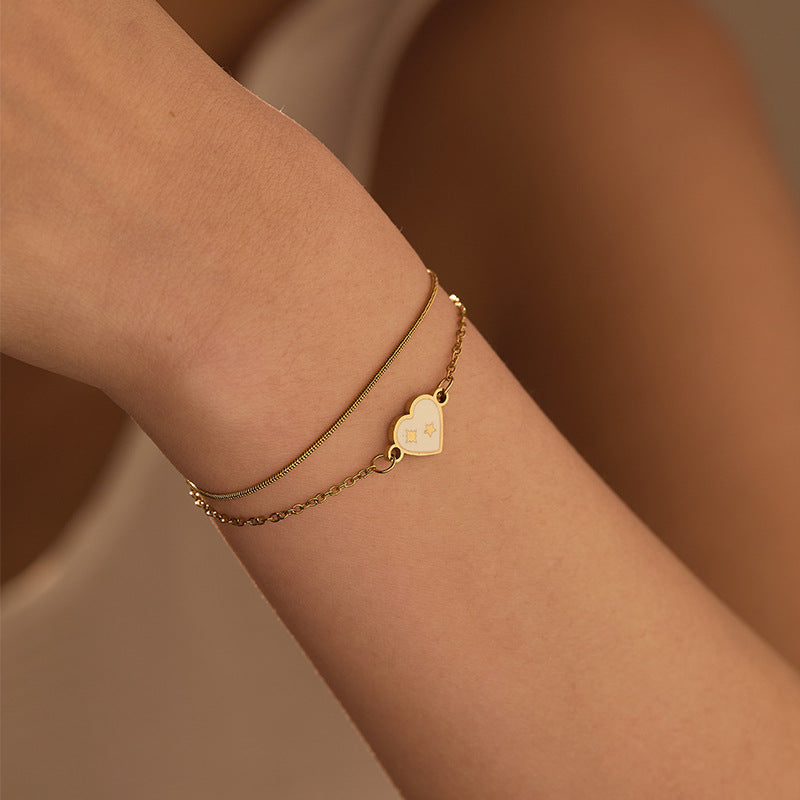 Bracelet doré œil protecteur en acier inoxydable  Amulette porte-bonheur | Arbre de vie, main magique & symboles spirituels