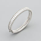 Bracelet femme en acier inoxydable avec zircons étincelants – Élégance et raffinement