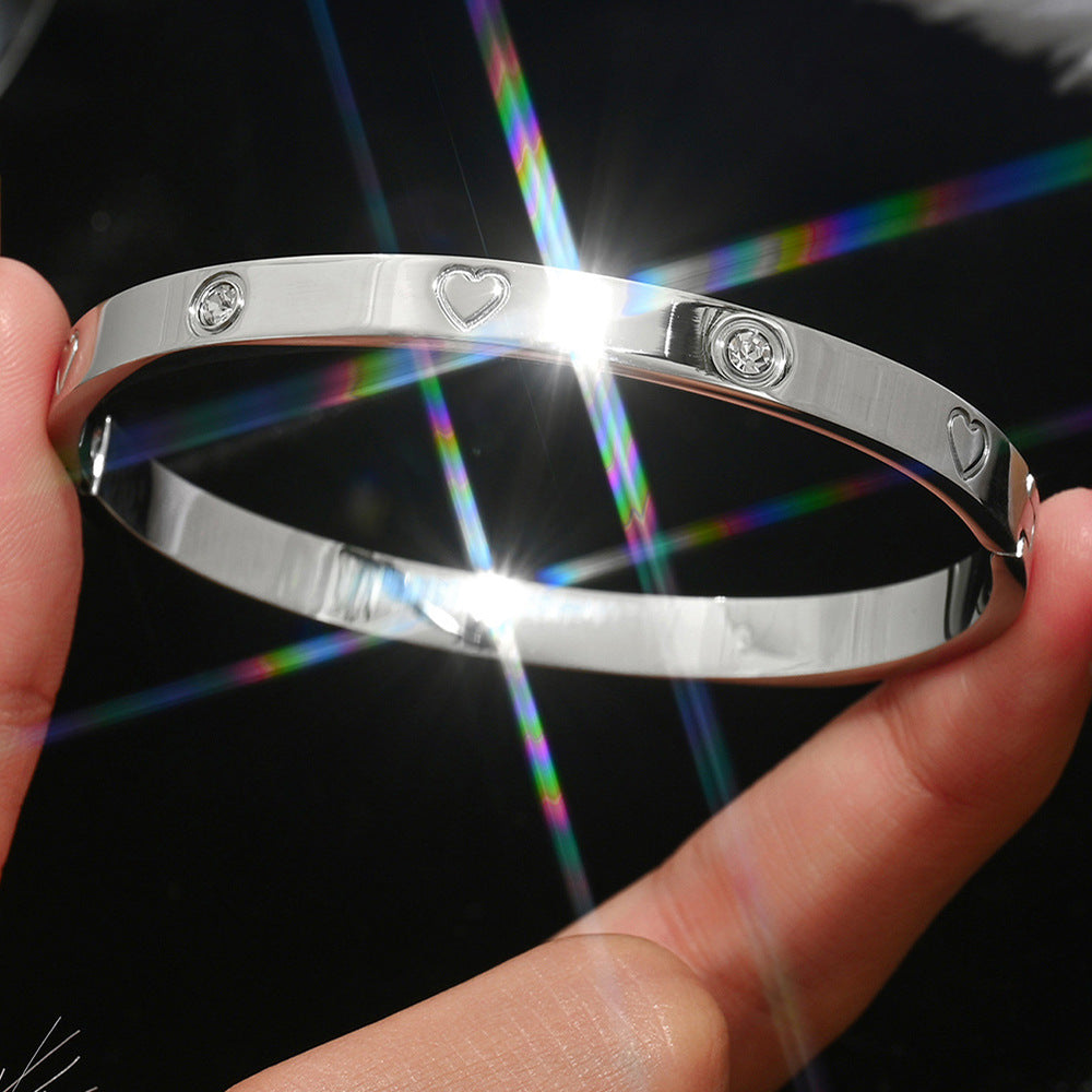 Bracelets Mode Chic  Acier Inoxydable Plaqué Or/Argent