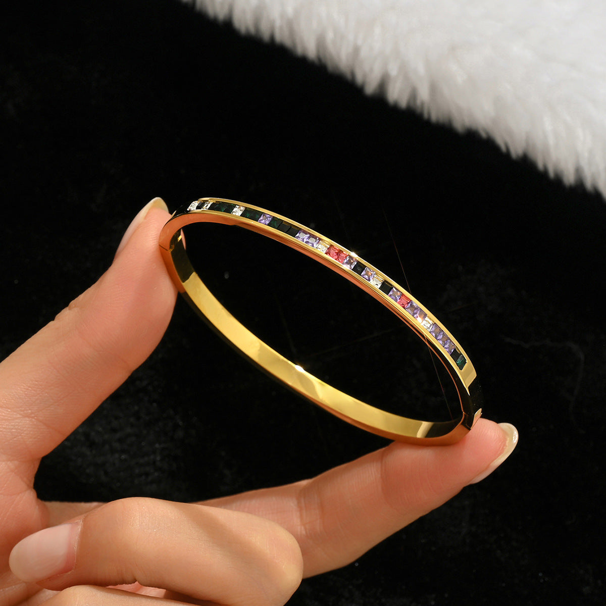 Bracelets Mode Chic  Acier Inoxydable Plaqué Or