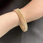 Bracelet Jonc Triple Tour Doré – Style Punk Chic Femme