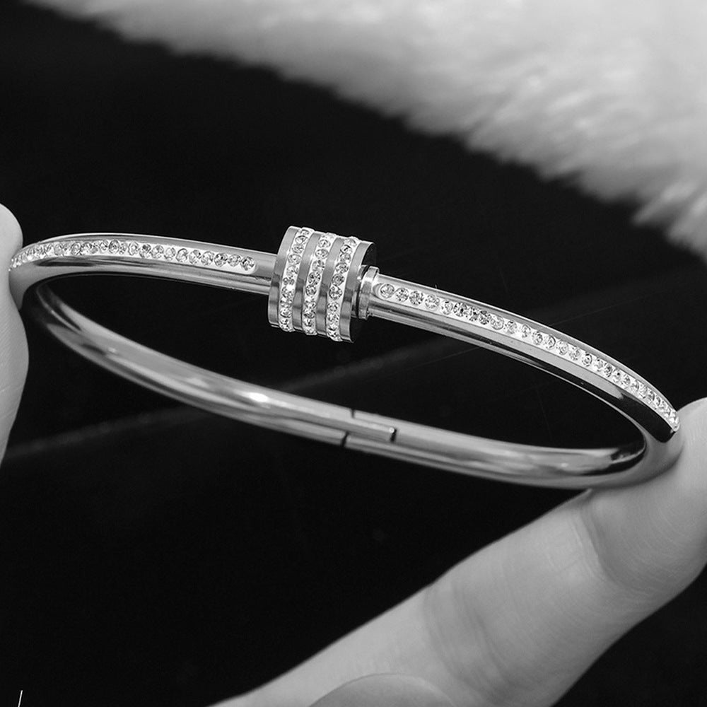 Bracelets Mode Chic  Acier Inoxydable Plaqué Or/Argent