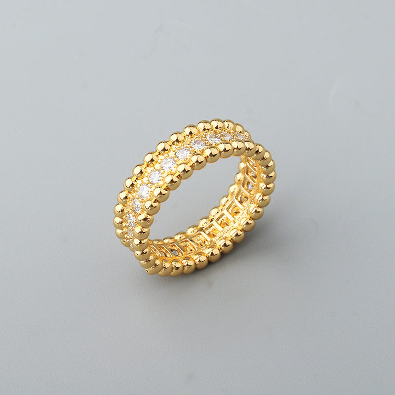 Bague femme en acier inoxydable avec zircons étincelants – Élégance et raffinement