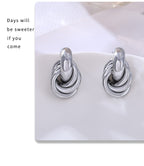 Boucles d’oreilles nœud torsadé Doré ou Argenté