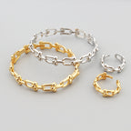 Bracelet Maillons Élégant – Acier Inoxydable Doré Tendance