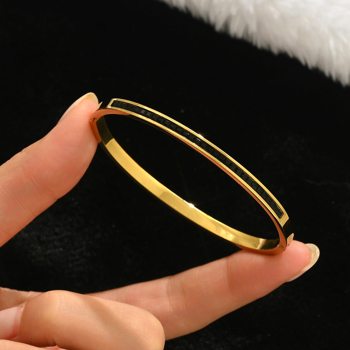 Bracelets Mode Chic  Acier Inoxydable Plaqué Or