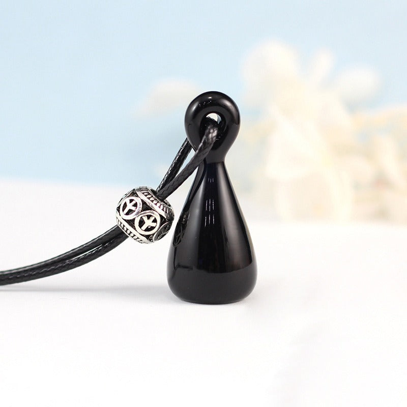 Collier diffuseur d'huiles essentielles en verre  Pendentif parfum élégant | Bijou bien-être & cadeau original