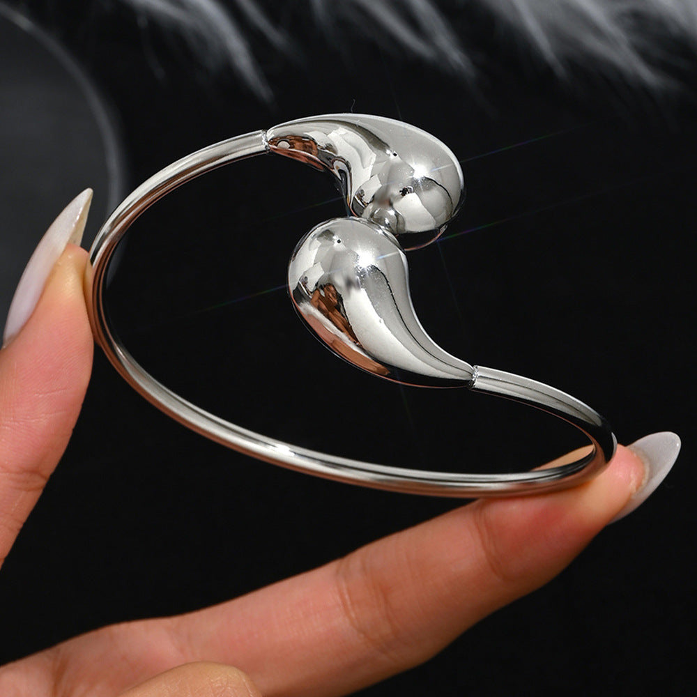 Bracelets Mode Chic  Acier Inoxydable Plaqué Or/Argent