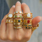 Bague Golden Leaf  Feuillage Doré Plaqué Or 18K