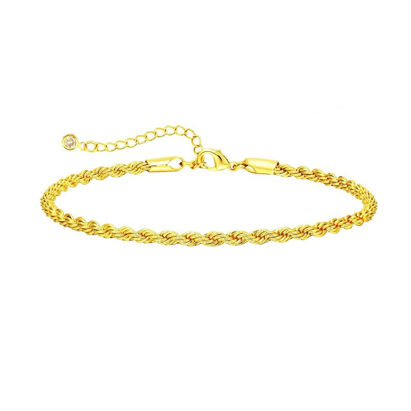 bracelets dorés en acier inoxydable  Chaînes délicates et tendance | Bijoux femme élégants | Cadeau mode polyvalent